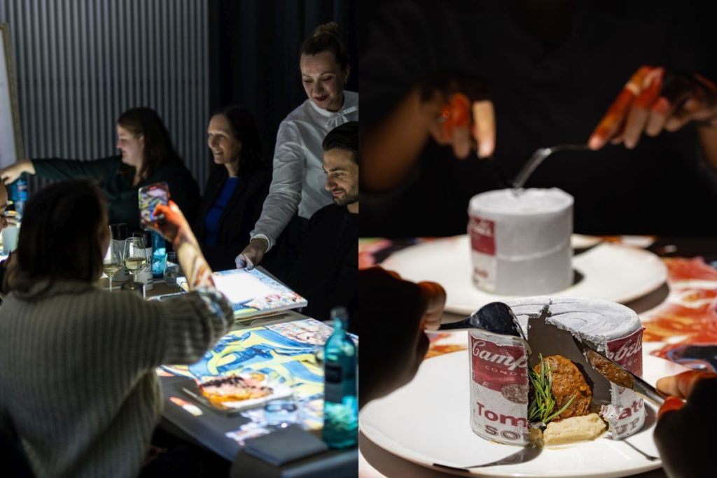 Interactive dining: Seven Paintings